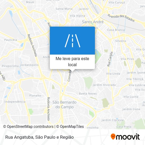 Rua Angatuba mapa
