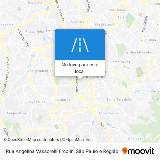 Rua Angelina Vassorelli Ercolin mapa