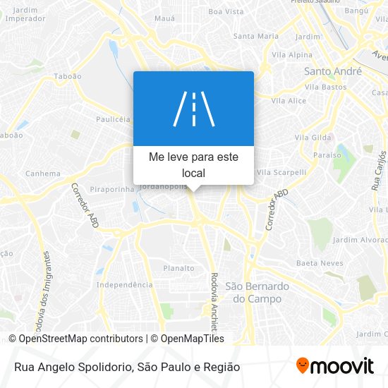 Rua Angelo Spolidorio mapa