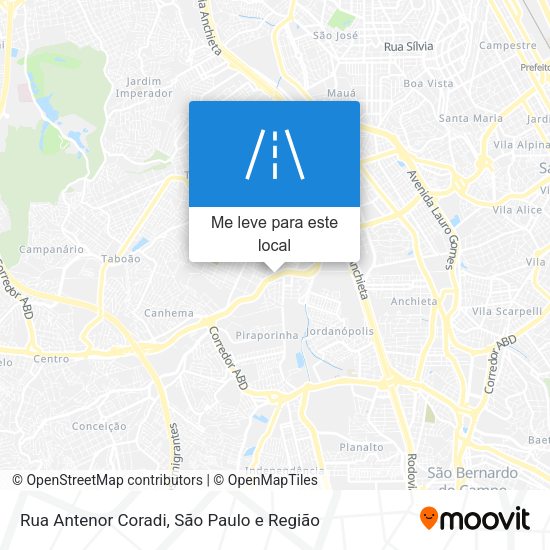 Rua Antenor Coradi mapa