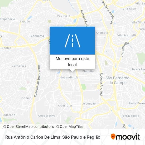 Rua Antônio Carlos De Lima mapa