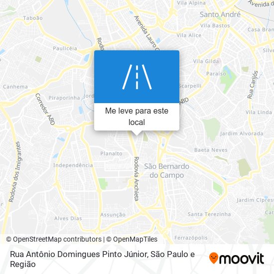 Rua Antônio Domingues Pinto Júnior mapa