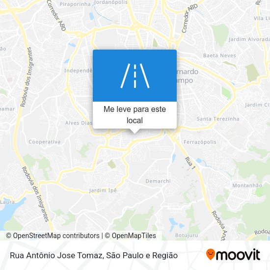 Rua Antônio Jose Tomaz mapa
