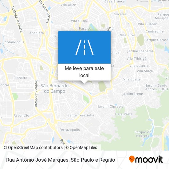 Rua Antônio José Marques mapa