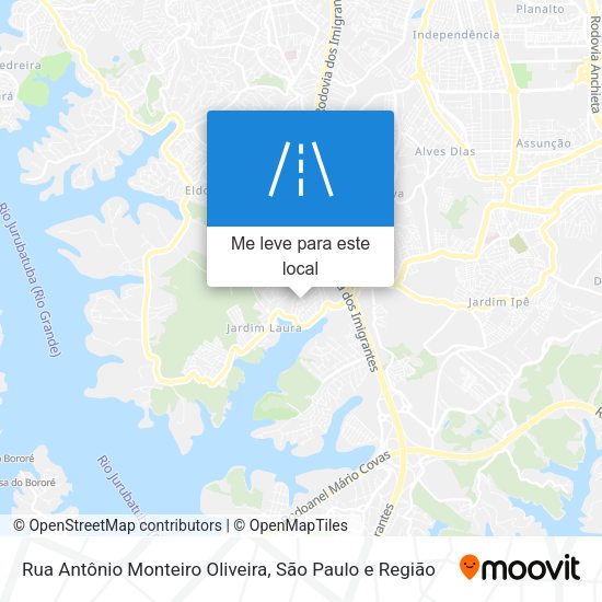 Rua Antônio Monteiro Oliveira mapa