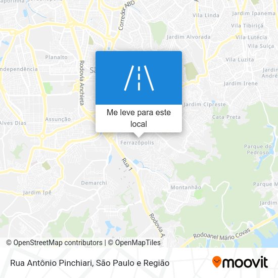 Rua Antônio Pinchiari mapa