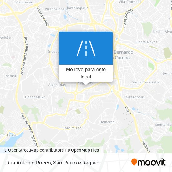 Rua Antônio Rocco mapa