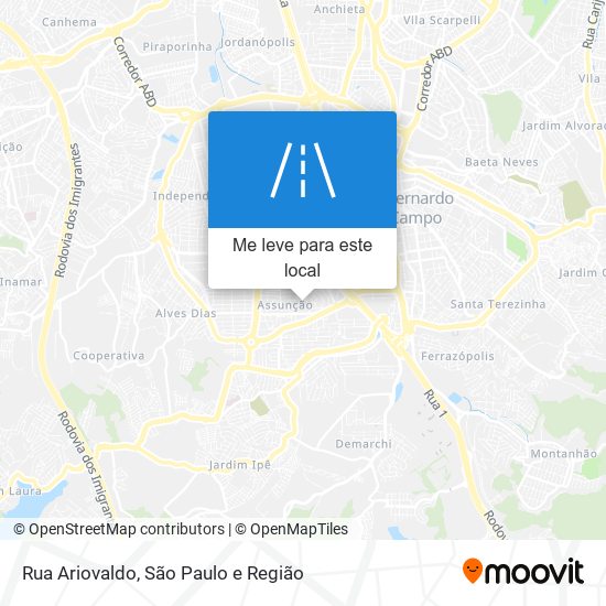 Rua Ariovaldo mapa