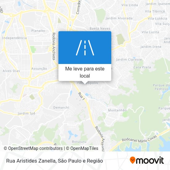 Rua Aristides Zanella mapa