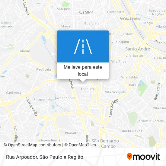 Rua Arpoador mapa