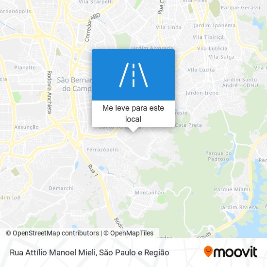 Rua Attílio Manoel Mieli mapa