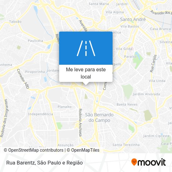Rua Barentz mapa