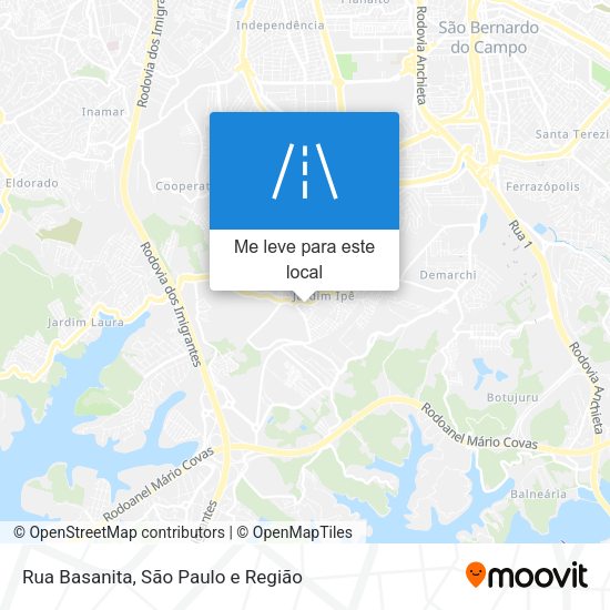 Rua Basanita mapa