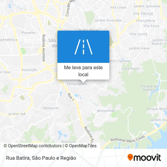 Rua Batira mapa