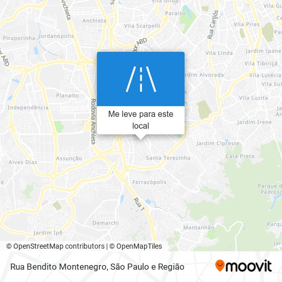 Rua Bendito Montenegro mapa