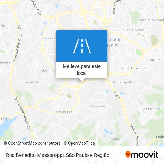 Rua Benedito Massaroppi mapa