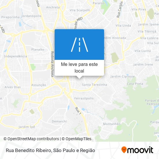 Rua Benedito Ribeiro mapa