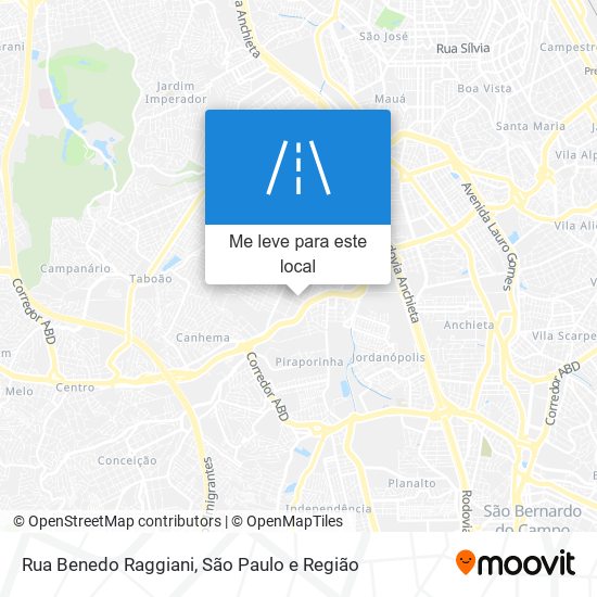 Rua Benedo Raggiani mapa