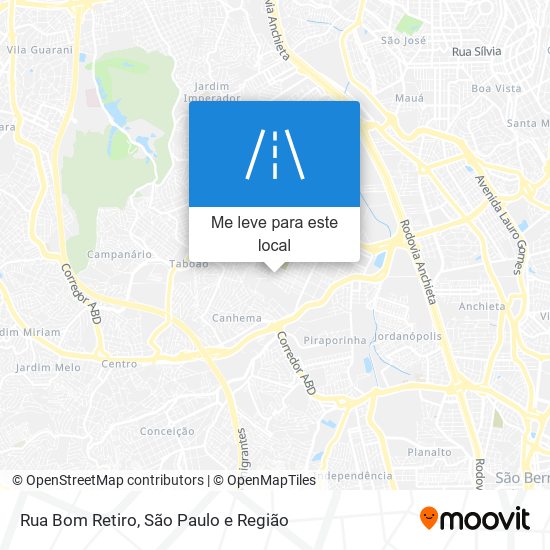 Rua Bom Retiro mapa