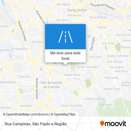 Rua Campinas mapa