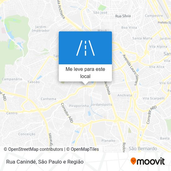 Rua Canindé mapa