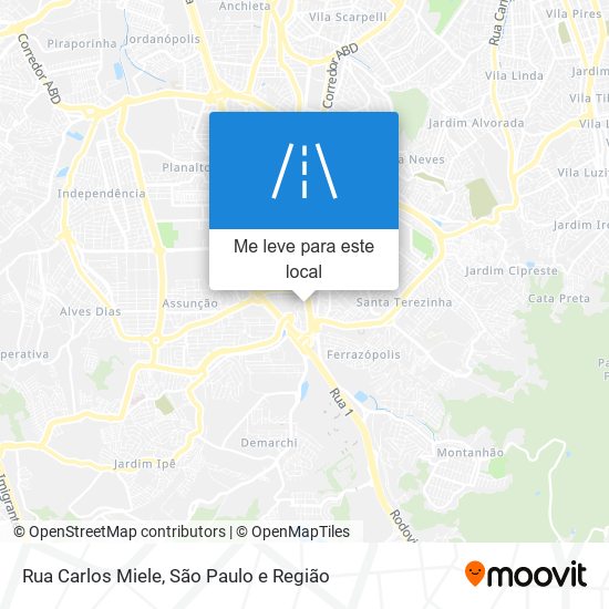 Rua Carlos Miele mapa