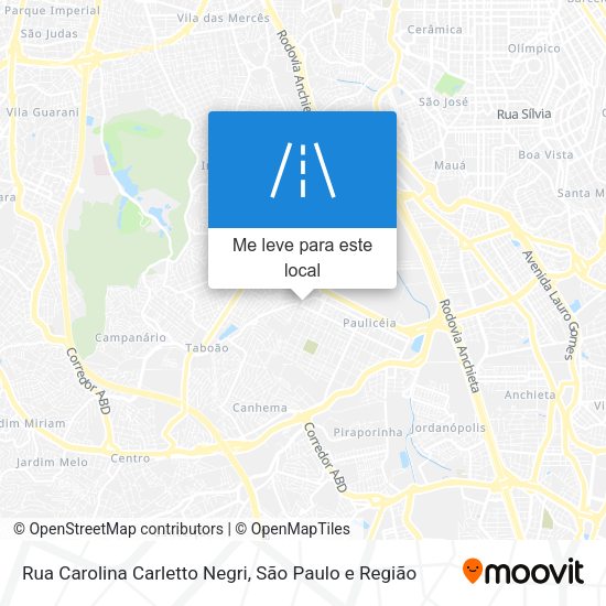 Rua Carolina Carletto Negri mapa