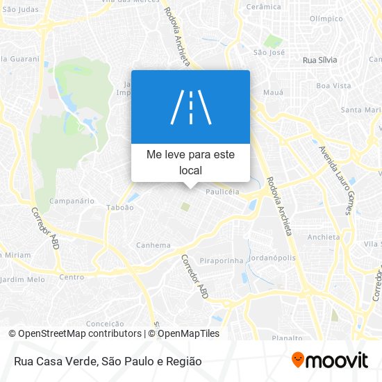 Rua Casa Verde mapa