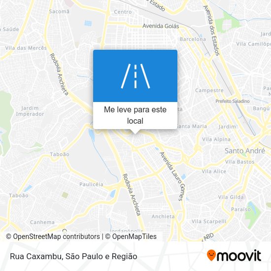 Rua Caxambu mapa