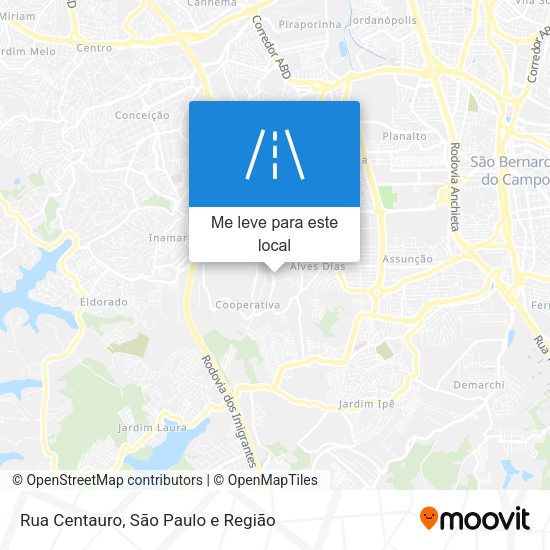 Rua Centauro mapa