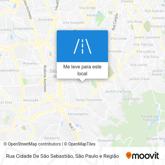 Rua Cidade De São Sebastião mapa