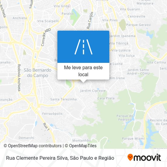 Rua Clemente Pereira Silva mapa