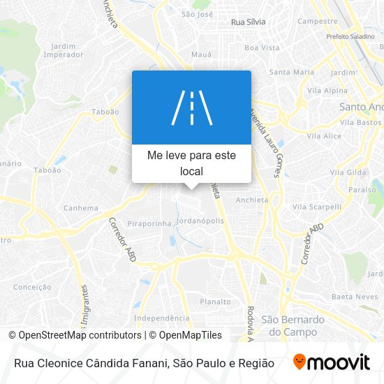 Rua Cleonice Cândida Fanani mapa