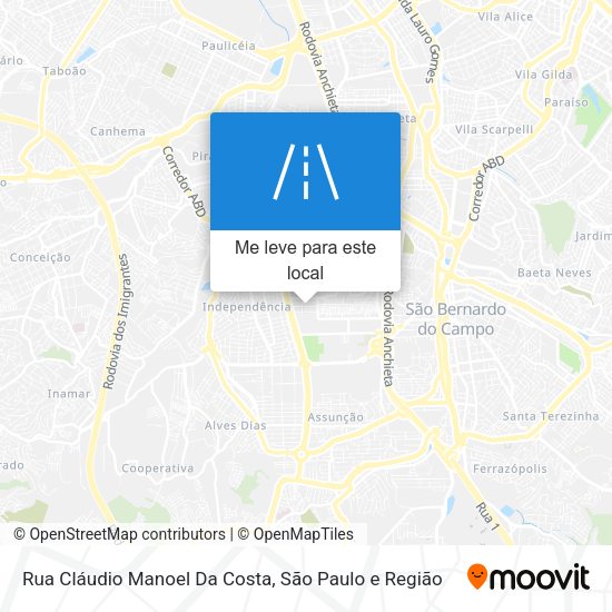 Rua Cláudio Manoel Da Costa mapa
