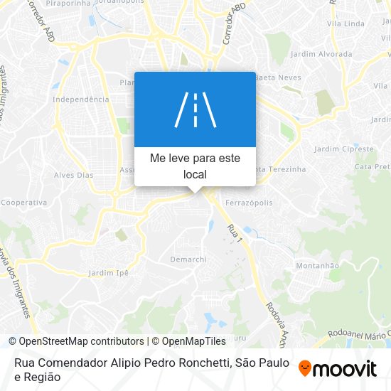 Rua Comendador Alipio Pedro Ronchetti mapa