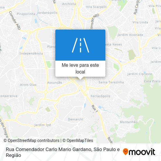 Rua Comendador Carlo Mario Gardano mapa