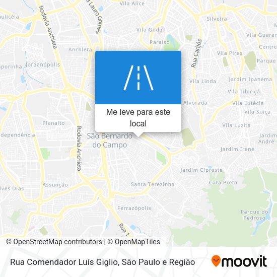 Rua Comendador Luís Giglio mapa