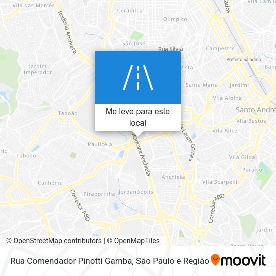 Rua Comendador Pinotti Gamba mapa