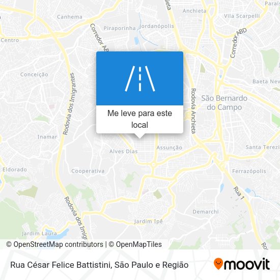 Rua César Felice Battistini mapa