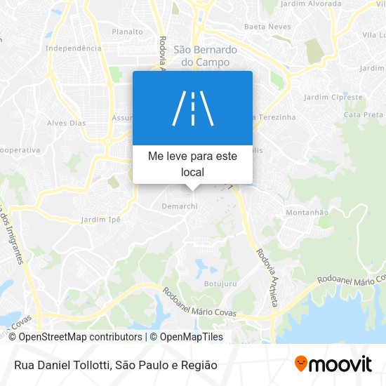 Rua Daniel Tollotti mapa