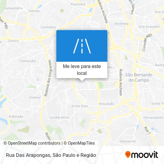 Rua Das Arapongas mapa