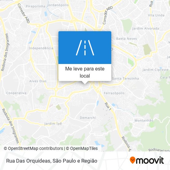 Rua Das Orquídeas mapa