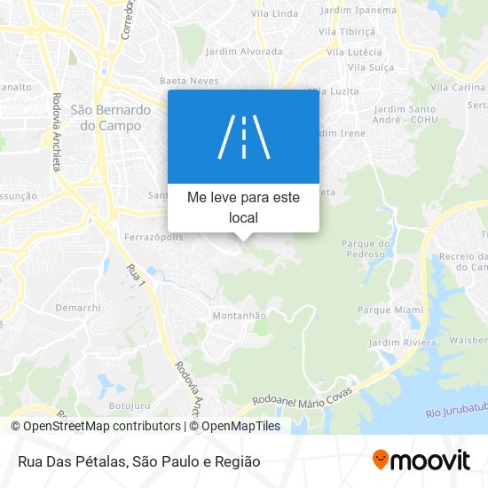 Rua Das Pétalas mapa