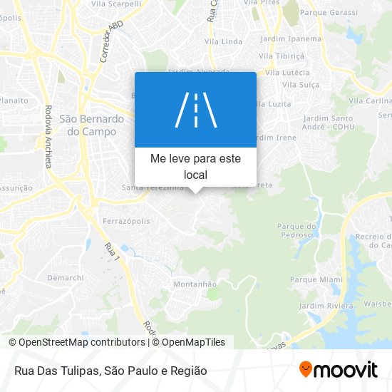 Rua Das Tulipas mapa