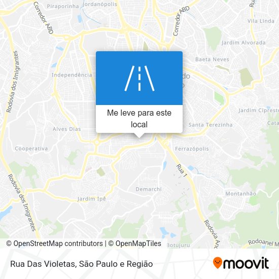 Rua Das Violetas mapa