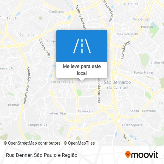 Rua Denner mapa