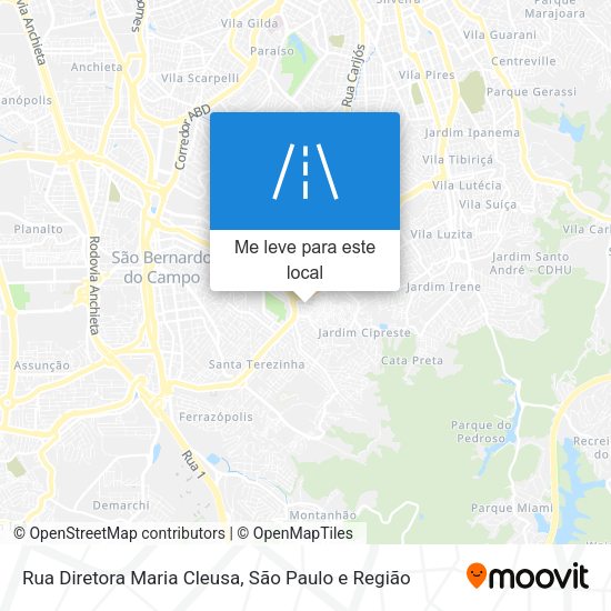 Rua Diretora Maria Cleusa mapa