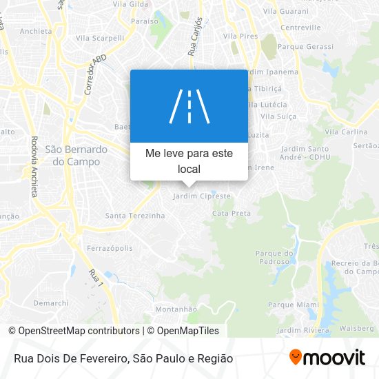 Rua Dois De Fevereiro mapa