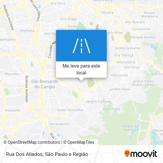 Rua Dos Aliados mapa