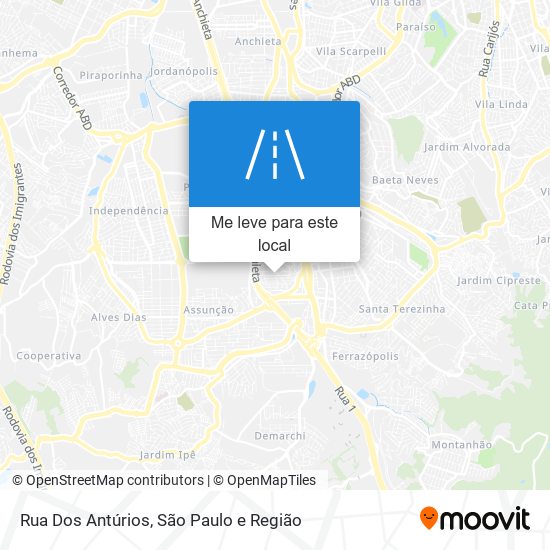 Rua Dos Antúrios mapa